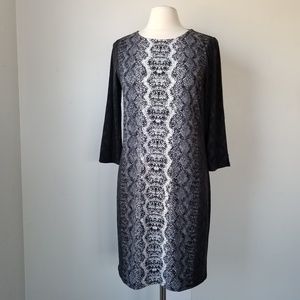 Knit Sheath Dress Snake Print SIZE MEDIUM
